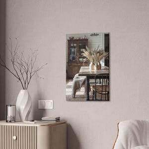 Art mural ferme rustique | Style bois de récupération, finition mate (20 x 30 cm)