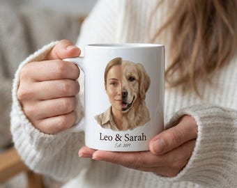 Personalized Dog Portrait Mug | Custom Pet Print Mug