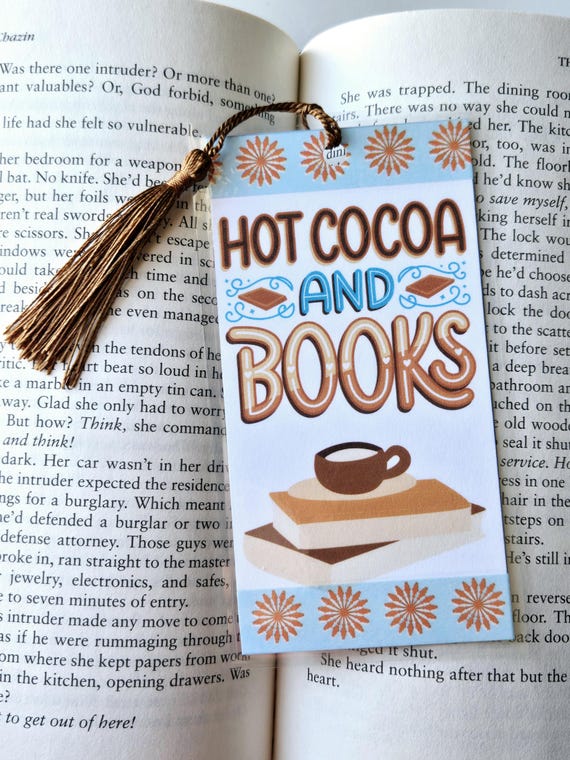 Cute Reading Bookmark | Handmade Laminated Bookmark | Unique Book Accessory | Reader Gift | Teacher Gift | Book Club Gift