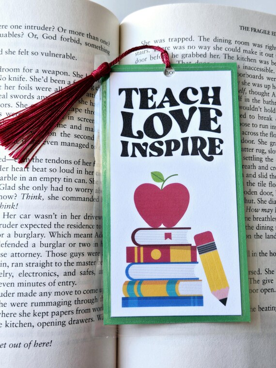 Handmade Laminated Bookmark | Cute Reading Bookmark | Unique Book Accessory | Reader Gift | Teacher Gift | Book Club Gift