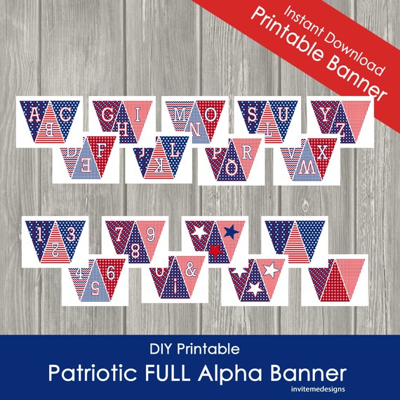 Patriotic Banner Memorial Day Decorations Veterans Day Etsy