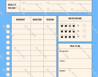 Pianificatore di allenamento, monitoraggio giornaliero del fitness, registro di allenamento, diario della salute, diario degli esercizi, registro del benessere, regalo di fitness