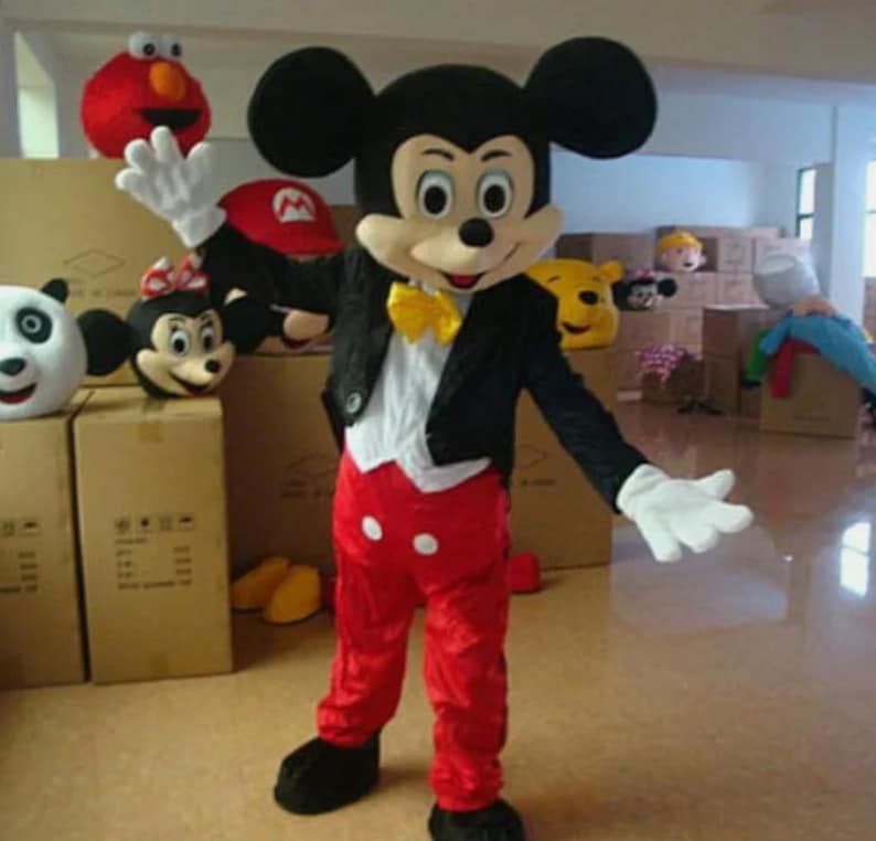 Mickey Mouse Mascot Costume Fancy Dress Cosplay School Show Suit ...
