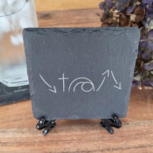 Slate Christian Gift Religious Engraved Bible Verse Custom Faith Symbols Custom Wedding Gift Coasters Unique Housewarming Present