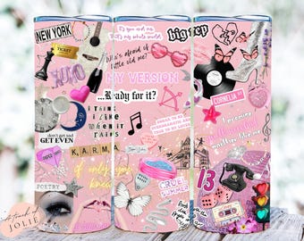 Meine Version - Pop Sängerin Inspiration Collage - Tumbler Wrap - DIGITALER Download