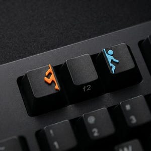 Portal Custom Keycaps - Artisan Keycap Set | Keyboard Fidget Clicker | WASD Keycaps & Cute Low Profile Key Caps