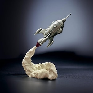 Retro Rocket Model – High-Quality Sci-Fi Rocket, Vintage Space Decor, DIY Assembly, Collector’s Display, Gift for Space Fans