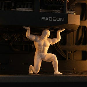 Uchwyt podtrzymujący kartę graficzną – uchwyt podtrzymujący kartę graficzną – podstawka pod figurkę Atlasa, podpórka pod kartę graficzną