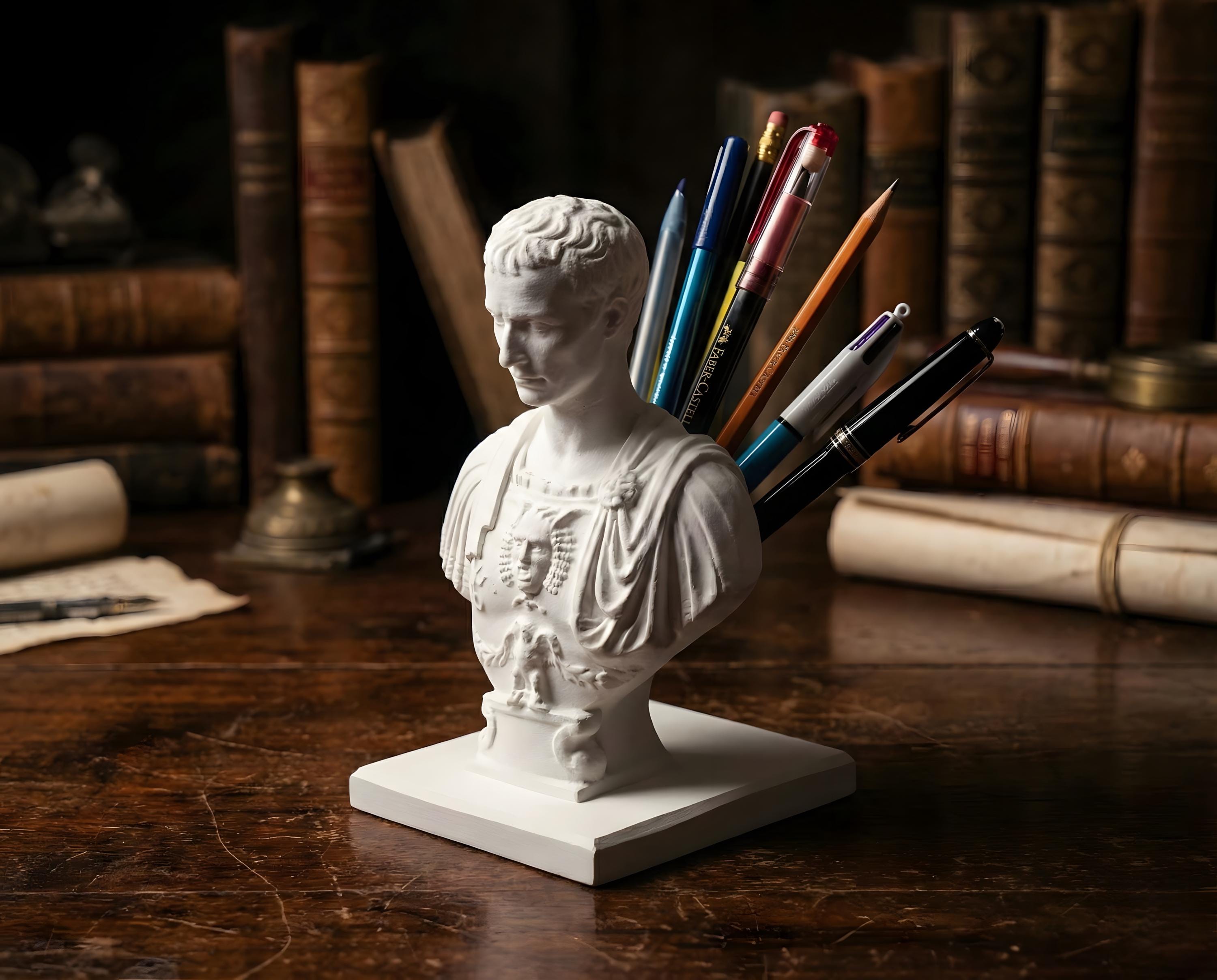 Julius Caesar Pen Holder, Funny Pen Holder | Caesar Knife Holder ...