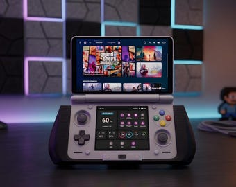 AYN Thor Compatible Ergonomic Grip With Stylus Holder - Trigger Upgrades Included Handheld Console Accessory 3D Printed PC Gaming Setup Game