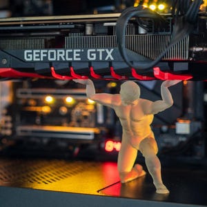 Supporto GPU Atlas / Supporto scheda grafica regolabile / Previene il cedimento della GPU / Accessorio regalo per PC da gioco