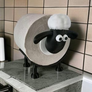 Cute Sheep Toilet Paper Holder – Fun Farmhouse Bathroom Decor, Unique Gift, Sheep Roll Organizer