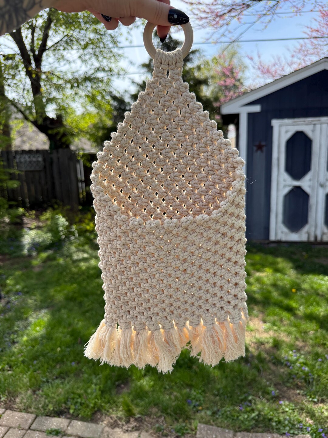 Macrame Storage Pocket Wall Hanging main image 1
