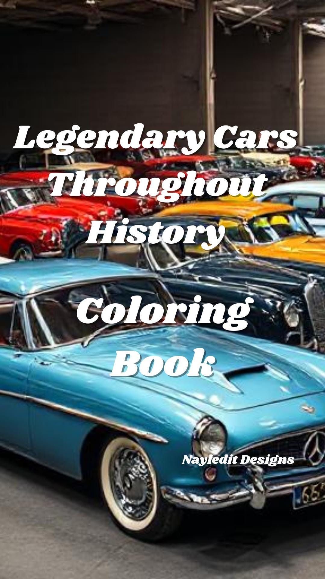 Vintage Cars Coloring Book - Etsy