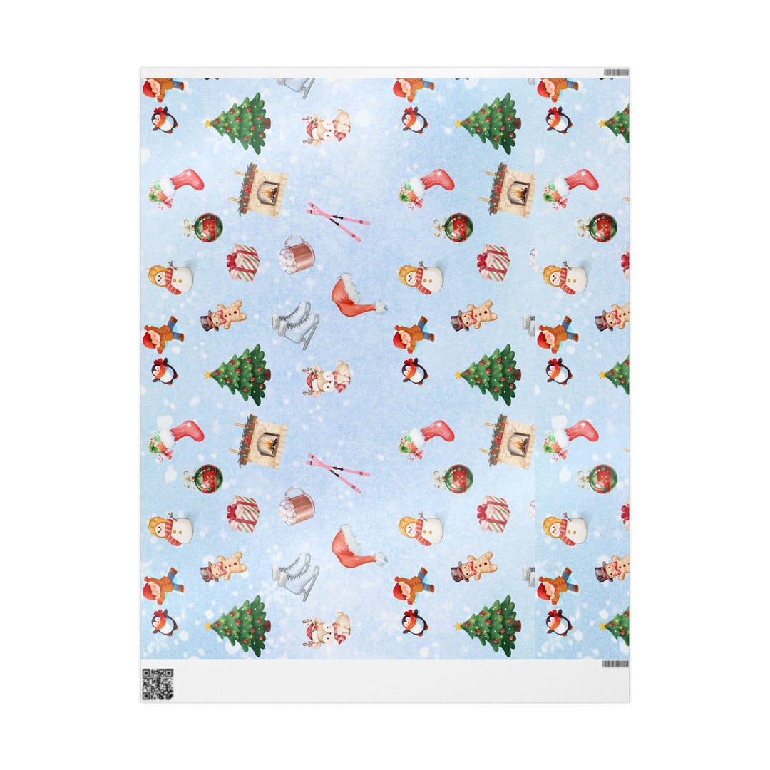 Festive Christmas Wrapping Paper, 90 GSM Fine Art Paper - Etsy