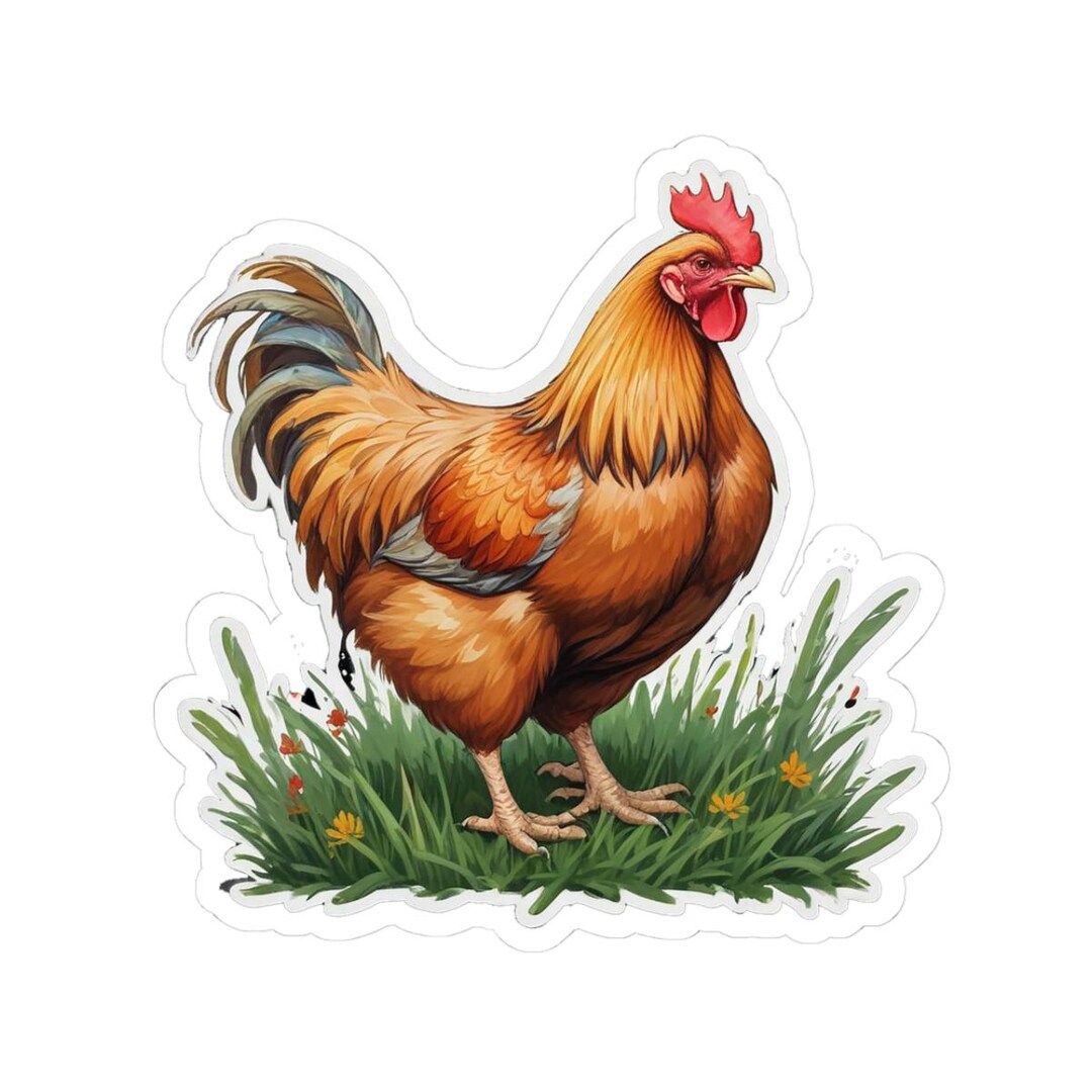 Cozy Chicken Kiss-cut Sticker: Rustic Farmhouse Decor - Etsy