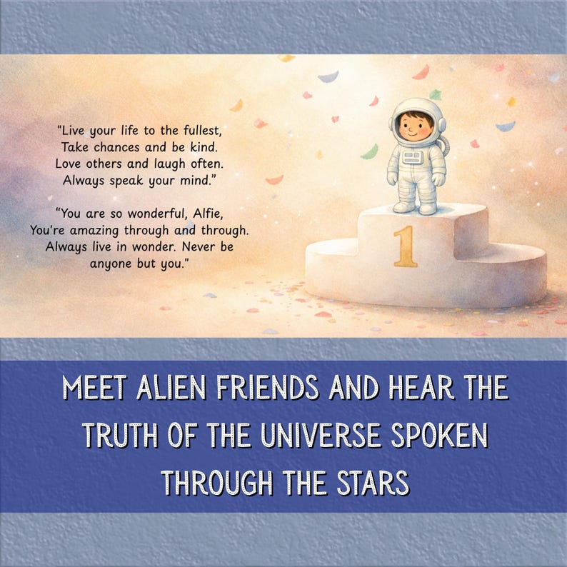 Personalized Kids Space Book: Heartwarming Moon Adventure Story - Custom Astronaut Birthday Gift image 6
