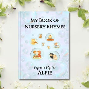 Personalised Nursery Rhyme Book | 30 Classic Rhymes + Custom Poems | Beautifully Illustrated Keepsake | Christening Gift | Baby & Child Gift