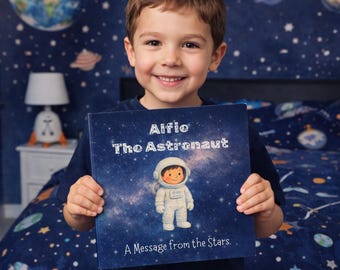 Personalized Kids Space Book: Heartwarming Moon Adventure Story - Custom Astronaut Birthday Gift