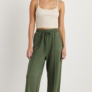Ladies Wide Leg Palazzo Pants | High Waist Lounge Trousers, One Size