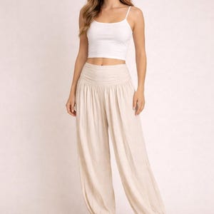 Women's Loose Baggy Harem Pants | Lightweight Viscose Summer Trousers