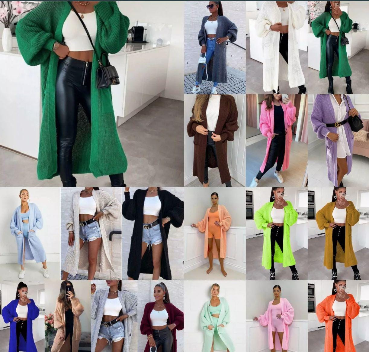 Cardigan Donna Manica A Palloncino - Foto 4