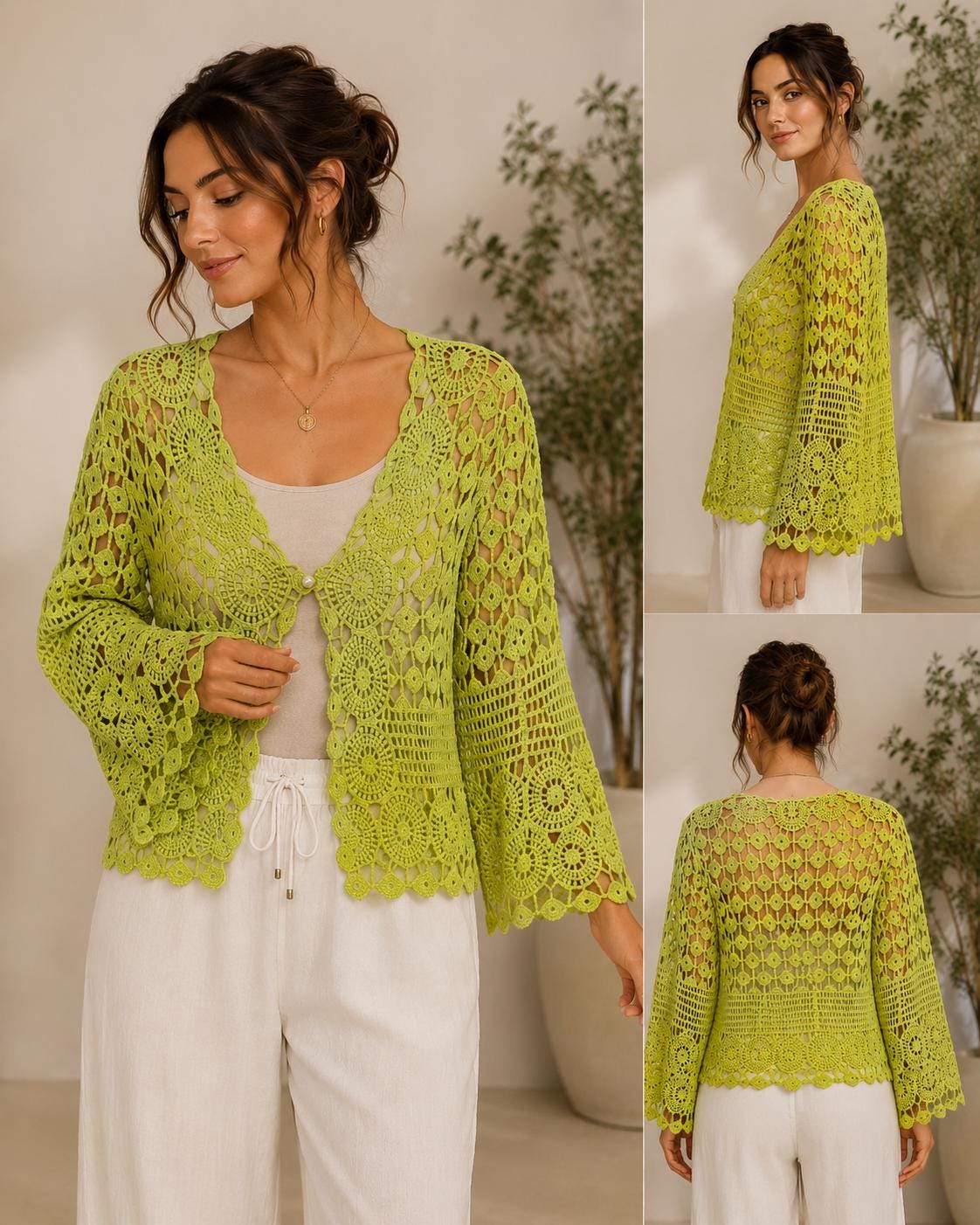 Short Sleeve Cardigan Cotton Lace - Etsy