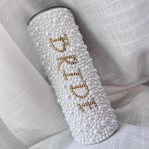 Customizable Pearl Bridal Tumbler | Bride Cup | Personalized Tumbler | wedding cup | wedding gifts