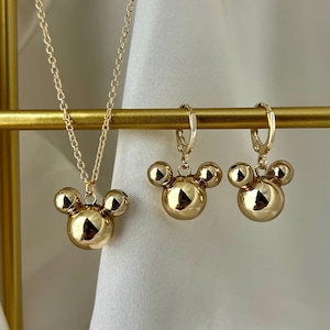 Gold / Silver Bead Huggie Hoop Mouse Earrings | super lightweight | Jewelry | custom jewelry| gold earrings | gift | Mouse