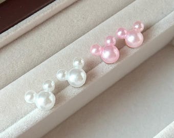 Maus Perle Ohrstecker | 18k vergoldet, hypoallergen