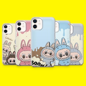 Labubu Handyhülle Hase Charakter Kawaii Cover für iPhone 16 15 14 13 12 Samsung S25Ultra S24 S23FE A54 A34 A15 A14 Pixel 9Pro 8A 7A XL