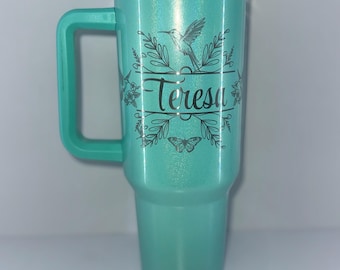 Laser engraved tumblers