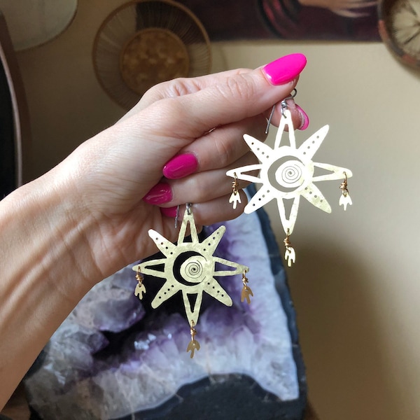 Piñata earrings , celestial piñata earrings , celestial folk