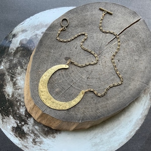 Crescent Moon necklace, Celestial crescent necklace