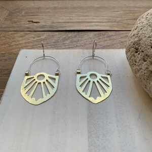 Art Deco hoop earrings, Art Deco statement earrings image 9