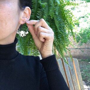 Bee earrings, SMALL bee hoop earrings, insect jewelry image 4