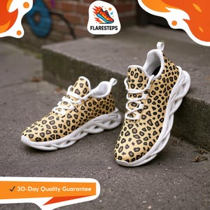 Cheetah Print Mesh Sneakers – Urban Streetwear, Unisex Lace-Ups