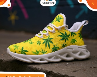 Lemonkush Print Mesh Sneakers – Psychedelic Festival Shoes