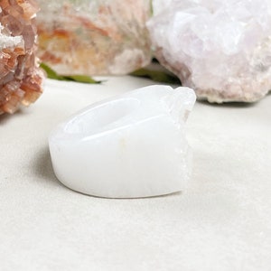 Clear Crystal Quartz Cluster Carved Ring- Size 4.75 (EPJ-RCGA13-53)
