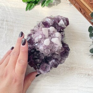 Amethyst Cluster with Calcite Rosette Inclusion (EPJ-HDSA22-3)