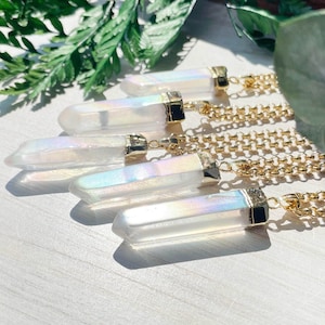 Aura Clear Quartz Point Necklace (EPJ-NAWE11)
