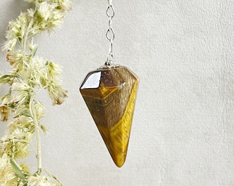 Tiger Eye Crystal Pendulum (EPJ-PA10-4)
