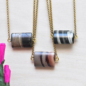 Landscape Jasper Rectangle Necklace (EPJ-NTB20BAD10)