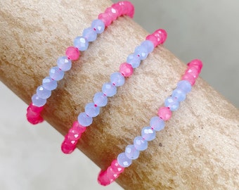 Mia// Flamingo Crystal Beaded Delicate Bracelet (EPJ-BSBA11-FG)