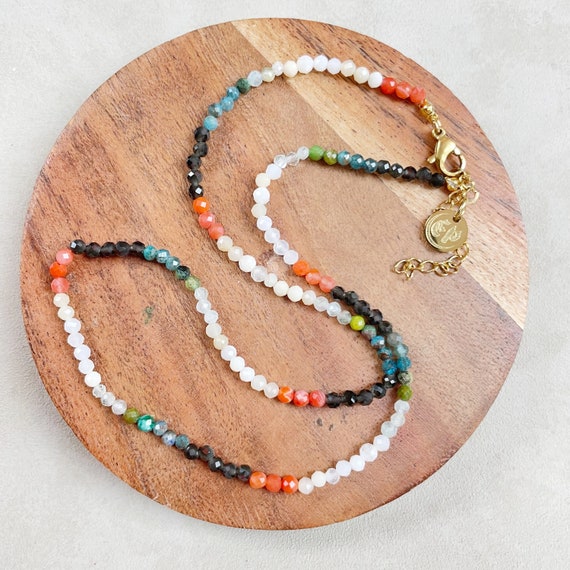 Etus// Pioneer Gemstone Beaded Necklace (EPJ-NSBB19-PR)