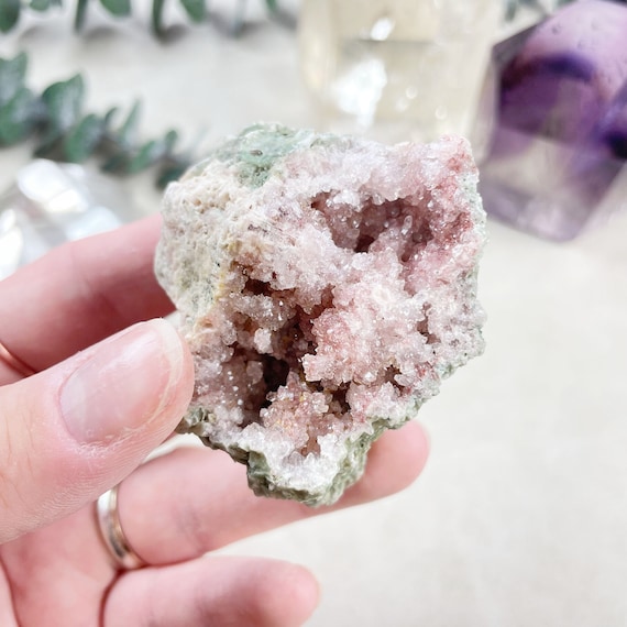 Pink Amethyst Druzy Geode Cluster (EPJ-GEO14-51)