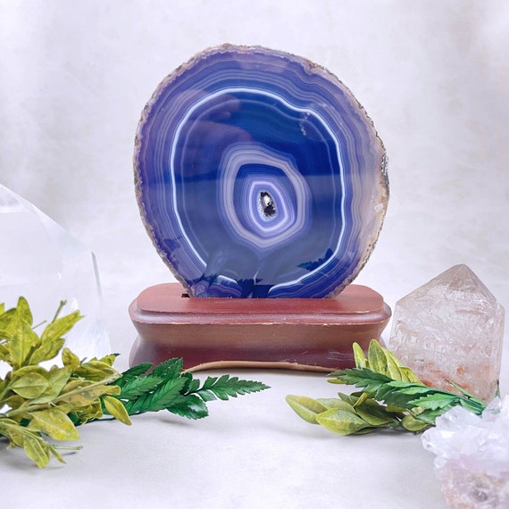 Purple Agate Slice on Base (EPJ-HDH12-4)