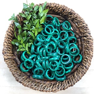 Anello sottile in malachite sintetica da 6 mm - FRAGILE - Leggere attentamente la descrizione - Protezione, guarigione, trasformazione (EPJ-RC20CCD29)