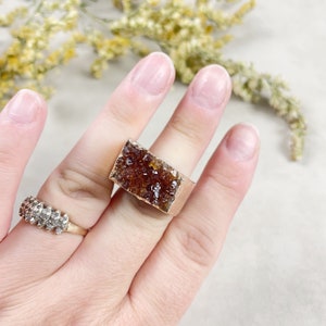 Citrine Druzy Ring Etsy