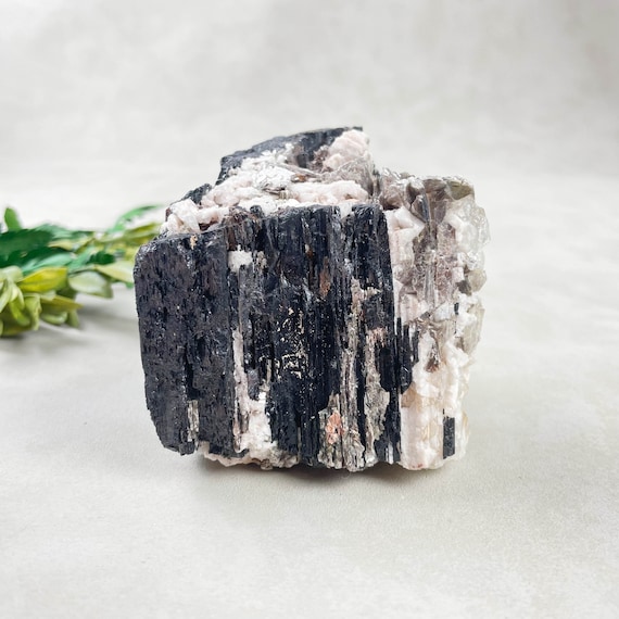 Natural Black Tourmaline Chunk Cluster with Matrix (EPJ-HACT43-1)